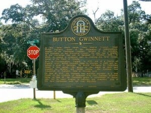 Button Gwinnett Historical Marker