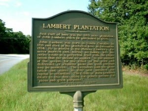 Lambert Plantation Historical Marker