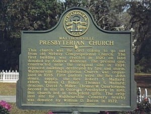 Walthourville Presbyterian Church Marker